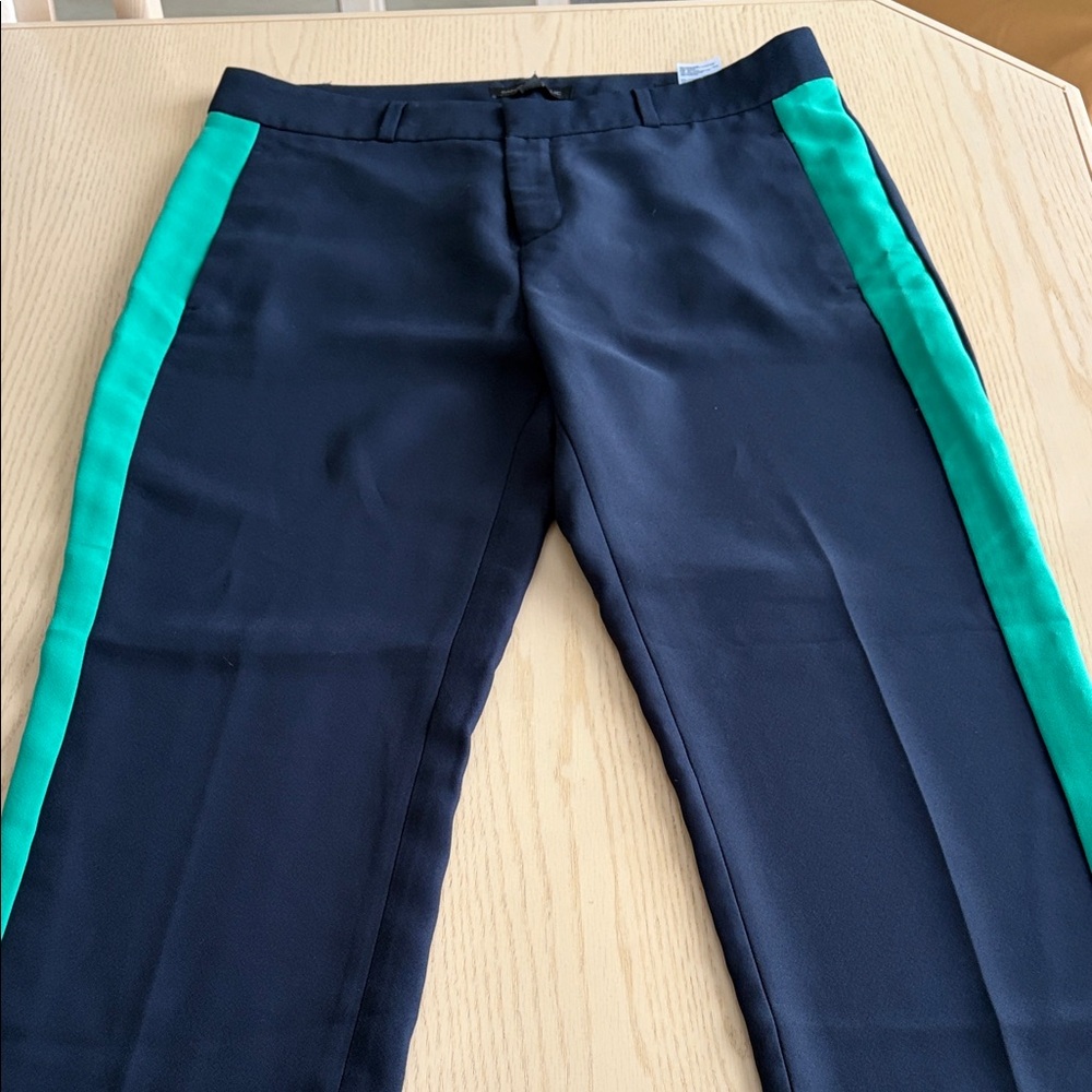 Women's Navy and Green Pants